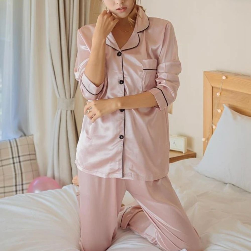 Satin Silk Long PJ Set: image 7
